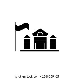 College sign - Building sign icon - vector