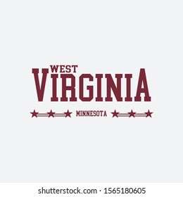 College slogan print. West Virginia Minnesota slogan print. Textile & Fashion slogan print idea