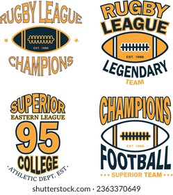 college sport team badge sets