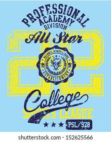 college sports design vector art