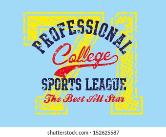 college sports design vector art