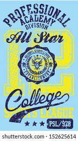 college sports design vector art