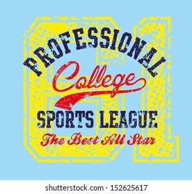 college sports design vector art