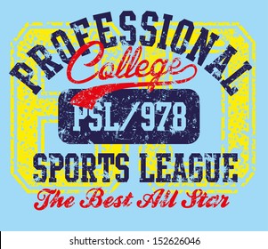 college sports design vector art