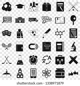 College student icons set. Simple style of 36 college student vector icons for web for any design