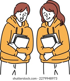 college students interested in studying and learning