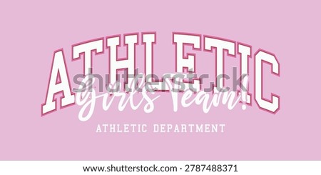 College style athletic quote slogan text vintage words. Vector illustration design.