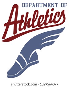 College style athletics typography. Sports, t-shirt graphics.  Vetorial