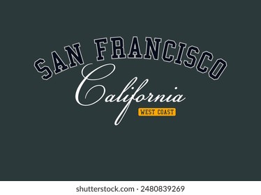  college style design graphics.san francisco-california