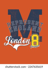 college style emblem and vector graphics. Combined with various slogans and numbers. Varsity vector