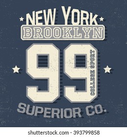 college style tee print design