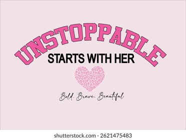 college style  vintage quote typography and heart