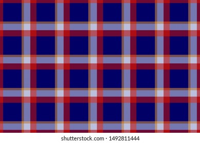 College Tartan.  Seamless pattern for fabric, kilts, skirts, plaids, interior decoration.