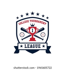 college team baseball tournament emblem badge
