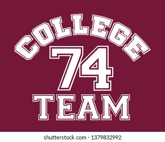 College Team letter vector. Cheerleader