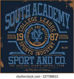 college tee graphic