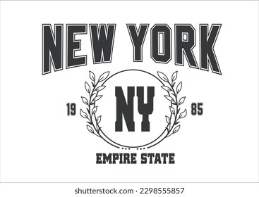 college text new york vector hand drawn design 