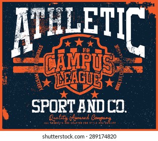 college t-shirt graphic