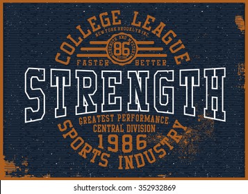 gráfico de camisetas universitarias
