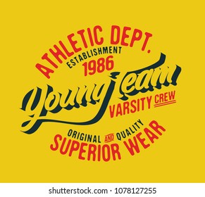 college. college typography tee print design