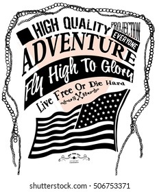 College typography vector illustrations, t-shirt graphic