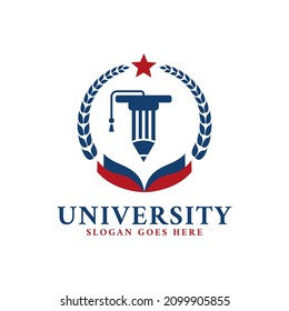 College University Education Logo Template