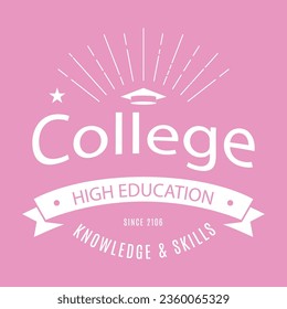 College University School Design Vector