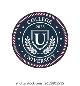 College University Vector Emblem Template - Academic Shield Logo