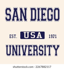 College Varsity Sports t-shirt design City Slogan Logo Graphic Vector. Tee shirt and apparel print in University Badge style. Vector illustration For Tee.