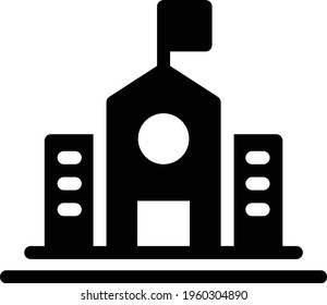college vector glyph flat icon