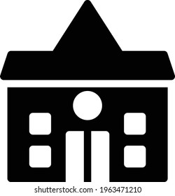 college vector glyph flat icon