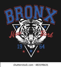 College, Vector, Graphic, Tiger , Typography t-shirt design for apparel