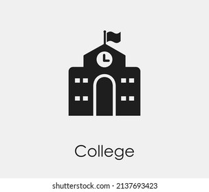 College vector icon. Editable stroke. Symbol in Line Art Style for Design, Presentation, Website or Apps Elements, Logo. Pixel vector graphics - Vector