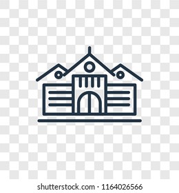 College vector icon isolated on transparent background, College logo concept
