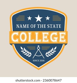 College Vector Illustration Graphic Design