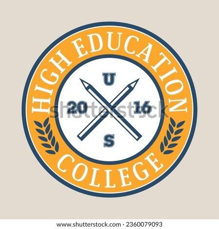 College Vector Illustration Graphic Design