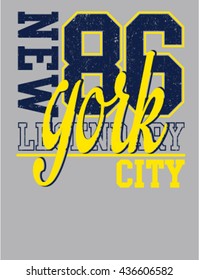 College vector label and print design for t shirt 