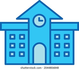  Diseño de iconos de la línea azul del vector de la universidad

