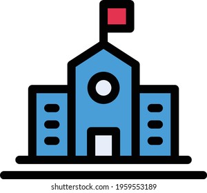 college vector line colour icon