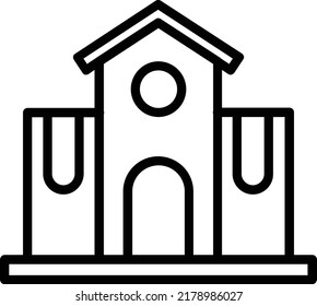College Vector Line Icon Design