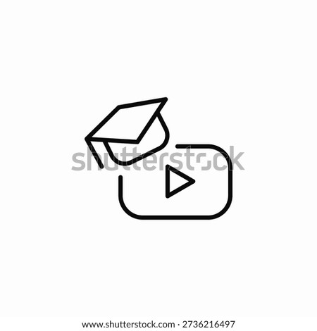 college video icon sign vector