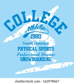 college winter sports vector art