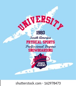 college winter sports vector art