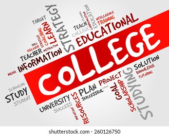 College Word Cloud Education Concept Stock Illustration 369412847 ...