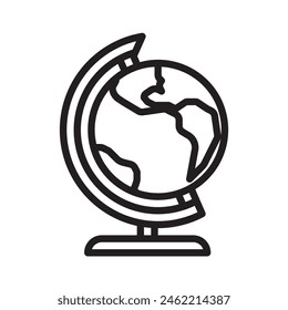 college_globe detailed mixed outline icon
