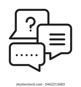 college_speech bubble detailed mixed outline icon