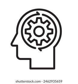 college_thinking detailed mixed outline icon
