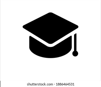 vector de icono de graduación universitaria. Signo de estilo lineal para concepto móvil y diseño web. ilustración de símbolo de graduación universitaria. Gráficos vectoriales de píxeles - Vector.