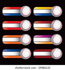 collegiate colored banners for baseball
