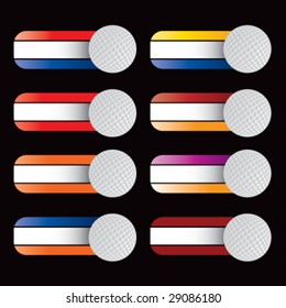 collegiate colored banners for golf